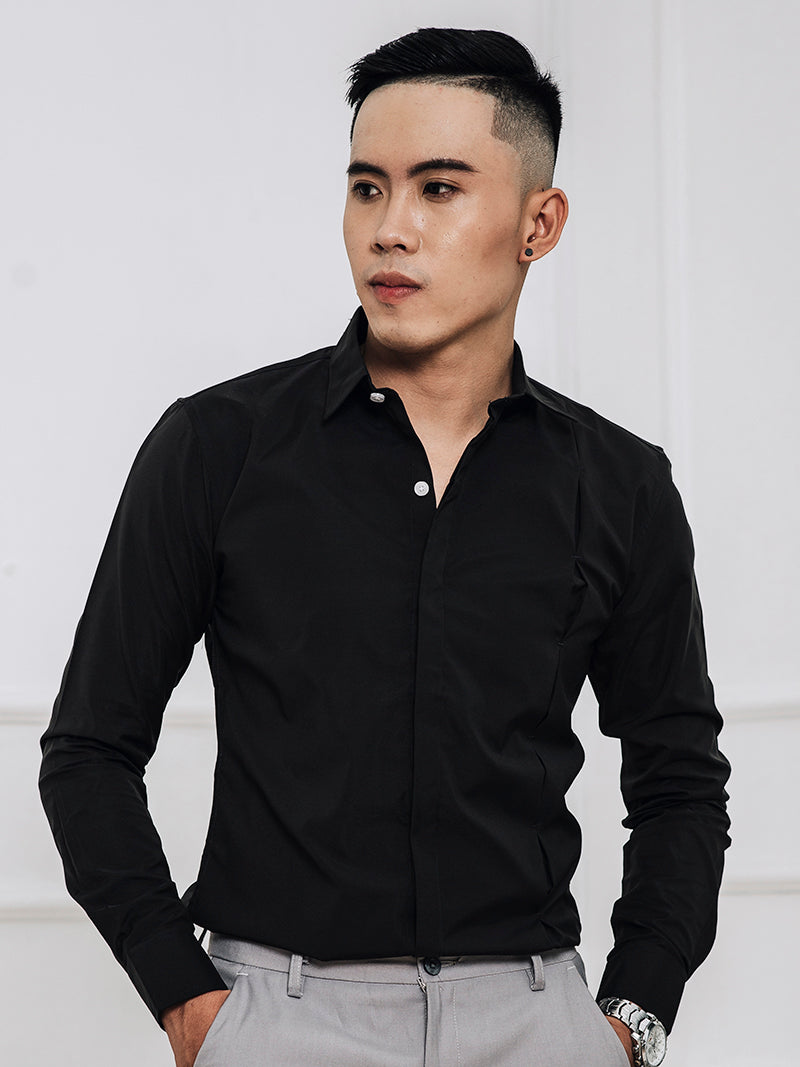 ÁO SƠ MI ĐEN ASM1220