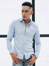 ÁO SƠ MI XANH BIỂN ASM1219